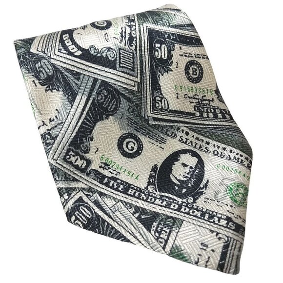 Christian Giorgiou US Dollars Money Prints Bills Currency Novelty Necktie - Picture 1 of 7